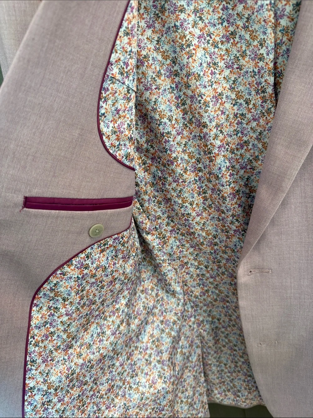 Egara Light Blush Pink Two-Button Sport Coat